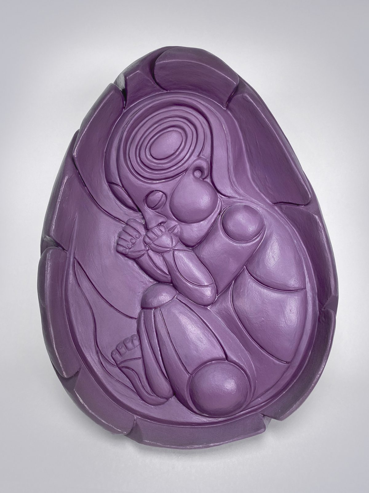 ПОСПЕХОВА ЕЛЕНА Скульптура ЗМЕЕБОРЕЦ пурпур / POSPEKHOVA ELENA Sculpture DRAGON SLAYER purple